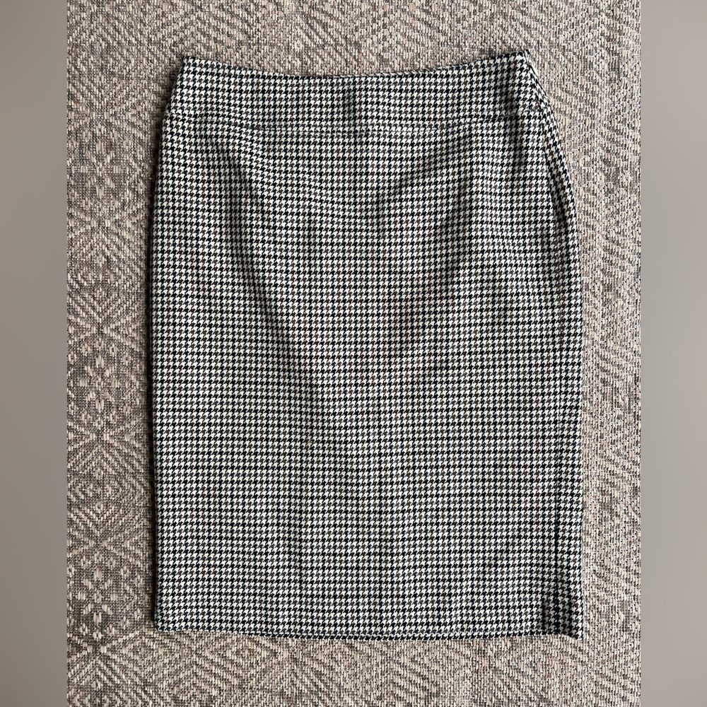 Brooks Brothers Vintage‎ Brown Black Houndstooth Pencil Skirt Womens Size 10